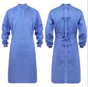 Robe d'isolement jetable à manches courtes SMS 35gsm 40gsm Robe de patient 100 pièces par carton pour les patients hospitaliers - Product Image 1