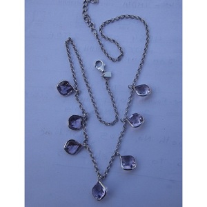Shah Gems Women's Natural Amethyst <b>Necklace</b> 925 Sterling Silver Crystal <b>Necklace</b> - Product Image 1