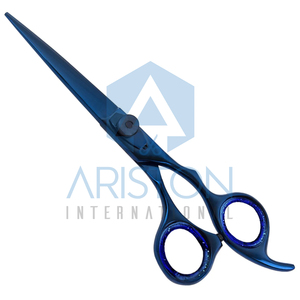 Bán Buôn Chuyên Nghiệp Màu Xanh Dao Cạo Cạnh Plasma Tráng Kéo Cắt Tóc 7.5 Inch Salon Cắt Tóc Tóc Kéo Dán Nhãn Tư Nhân Kéo - Product Image 2