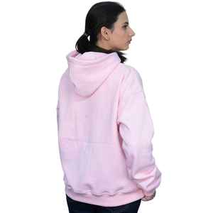 Sweat à capuche surdimensionné rose bébé femme pull à manches longues doux et confortable pour l'hiver décontracté vêtements de tous les jours avec logo avant - Product Image 2