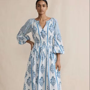 2024 dernière mode Premium été plage station balnéaire caftan Boho robe ethnique ukrainienne broderie dentelle bohème grande taille robe - Product Image 1