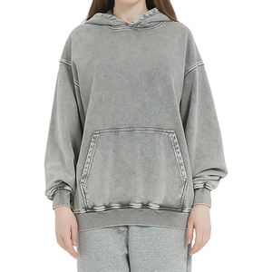 Sudadera con Capucha de Forro Polar Personalizable, Lavado Ácido, Larga, Transpirable, de Secado Rápido, Calidad Premium, Nuevo Diseño, Oversize - Product Image 1