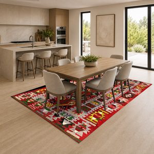 <b>RUGS</b> DEPOT LXDP-0701 Wholesale Red <b>Burgundy</b> Vintage Patchwork Digital Printed Machine Washable Chenille Area <b>Rug</b> Non Slip - Product Image 4