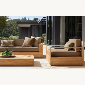 Hot sale daybead furniture <b>for</b> outdoor use made of eco-friendly and durable wood with soft <b>cushions</b> - Product Image 5