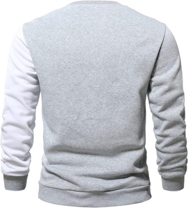 Venta caliente de los hombres Casual Crewneck sudadera prendas de vestir exteriores de lana pulóver Color Block sudadera - Product Image 4