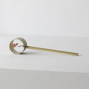 Jarrón de tubo con borde cromado moderno, acero inoxidable para soporte de flores minimalista de mesa de oficina, esquina, decoración del hogar, acento Interior - Product Image 4