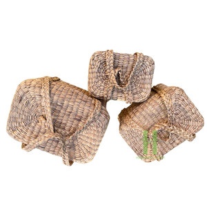 ตะกร้าปิกนิกใส่น้ำผักตบชวาพร้อมฝาปิดผลิตจากเวียดนาม - Product Image 2