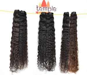 Extensiones de cabello sin procesar negro Natural 100% para mujer, cutícula India alineada, procesamiento químico, estilos de rizos sin ondas, barato 1B - Product Image 1