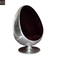 Chaise aviateur vintage de haute qualité en cuir véritable et en métal chaise de pod en aluminium d'aviation chaises de meubles Spitfire d'industrie