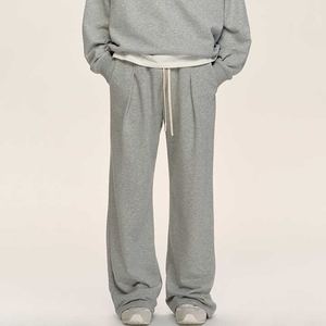 กางเกงจ็อกเกอร์ลำลองทรงตรงสำหรับผู้ชาย ผ้าโพลีเอสเตอร์ยืด 100% ซักแล้ว ทรงหลวม กันน้ำ ผ้าบอนด์ - Product Image 1