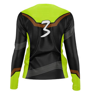 Camiseta de Manga Larga Personalizada con Transferencia de Calor, 100% Poliéster, Uniforme de Voleibol Unisex, Camisetas al por Mayor, Ropa de Equipo - Product Image 3