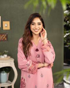 Indien pakistanais dernière rose clair brodé Salwar Kameez maçonnerie lourde Collection de mariage de luxe robe de vente chaude 2024 - Product Image 5