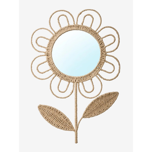 Recién llegado, espejo de pared de flores de algas marinas tejidas a mano, decoración colgante para habitación de niños, decoración del hogar para niños, decoración de pared, artículos de alta calidad - Product Image 1