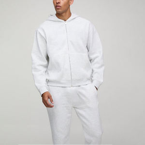 Survêtement 100% coton pour hommes Vente en gros de haute qualité Tenue de sport vierge et personnalisée avec fermeture éclair OEM - Product Image 5