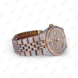 นาฬิกาแบรนด์ดัง ชุบทองคำสีโรสโกลด์ ประดับเพชรโมอิสซาไนต์คุณภาพ VVS ระดับไฮ-ฮอป - Product Image 2