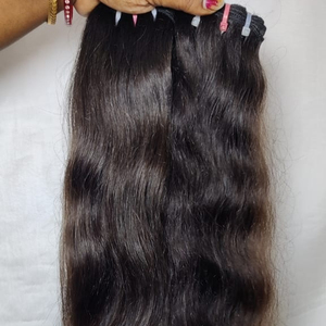 Extensions de cheveux Remy vierges naturelles bouclées, modèle de corps indien, perruques de haute qualité à double trame, 99J, non traitées - Product Image 1