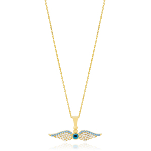 Collier à pendentif en forme d'oeil turc, bijoux en argent Sterling 925 faits à la main, vente en gros - Product Image 3