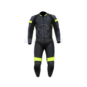 Combinaison de moto en cuir sur mesure avec genoux renforcés et combinaison de moto en cuir prête à l'emploi - Product Image 3