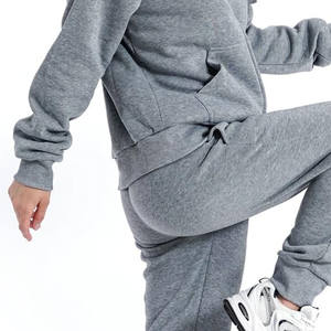 Wholesale 100%Cotton Ladies Blank <b>Gym</b> <b>Long</b> <b>Sleeve</b> Tracksuit <b>Tops</b> Women's Sweatshirt Custom Logo Design Hoodie Jogger Tracksuit - Product Image 4