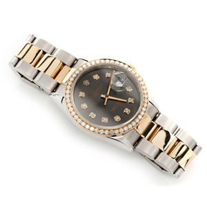 Montre en acier inoxydable avec cadran en verre enduit, édition limitée pour hommes, personnalisée, de luxe, tendance hip-hop, sertie de moissanite, mouvement à quartz - Product Image 3