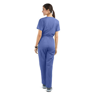 2026 Populaire Blouse d'uniforme médical pour femmes à manches courtes et col en V, en Polyester/Coton, avec détection de taches, Vêtement de travail OEM pour usage hospitalier - Product Image 4