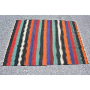 Tapis Vintage Turc Ethnique Vert Patchwork Design 3.8 X 4.9ft Laine Salon Tapis Latex 9x12 "pour Décorations de Salon - Product Image 3