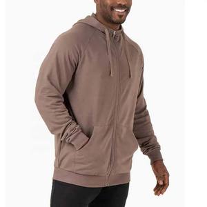 Sudaderas con capucha para hombre Sudaderas informales en blanco Color sólido 100% Algodón Cremallera Sudadera con capucha Streetwear Heavyweight Basics Sudaderas con capucha para hombre - Product Image 3