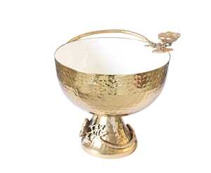 Bol à chocolat de luxe moderne en métal doré de la plus haute qualité, porte-dessert, design élégant, forme fantaisie, passe au lave-vaisselle, personnalisable - Product Image 5