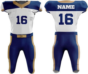 Maillots de football américain sur mesure, OEM personnalisés, ensembles de haute qualité, manches courtes, uniformes sublimés, 100% polyester - Product Image 4