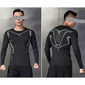 Camiseta de Manga Larga Compresiva para Hombre, Protección Solar, Segunda Piel, para Fitness, Ejercicio, Secado Rápido, Ropa Deportiva - Product Image 4
