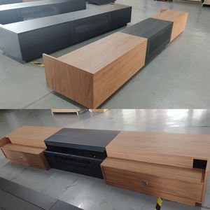 100/120 pouces Style rétro Villa meubles cadre en bois massif marbre haut meuble de rangement meuble TV <span class=keywords><strong>pour</strong></span> 4K Ultra courte portée <span class=keywords><strong>projecteur</strong></span> - Product Image 4