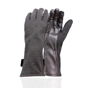 Gants de sécurité pour pilote Saga Green de haute qualité, en cuir de vache et coque en Kevlar, poignet élastique, pouce droit, soudés TIG - Product Image 6