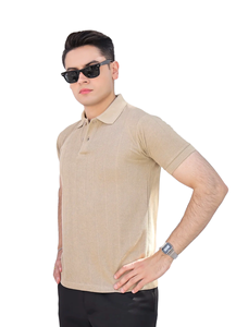 Men Solid Knitted Short Sleeve for Shirt Casual Summer Wear Lightweight Breathable Eco-Friendly High Quality Cotton Blend - Product Image 6