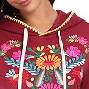 เสื้อฮู้ดปักลายสำหรับผู้หญิงเสื้อมีฮู้ดปักลายน้ำหนักเบาปรับได้ตามต้องการดีไซน์ล่าสุด - Product Image 4