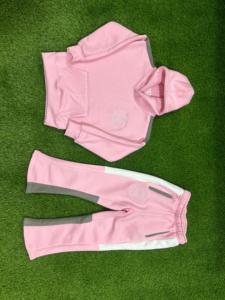 ชุดวอร์มผ้าคอตตอนสำหรับเด็กแบบเรียงซ้อนกันชุดวอร์มขาบานสำหรับเด็กชุดใส่หน้าหนาวสีชมพูผลิตใน2025 - Product Image 4