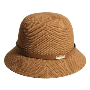 Nuevo sombrero de cubo para el sol para mujer, sombrero refrescante transpirable Simple, protector solar para viajes de verano, sombreros de cubo con estampado solar - Product Image 2