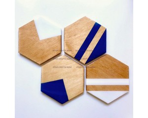 Popular Customized Resin Acacia Wood Coasters Luxury Home Decor Epoxy Resin Acacia Wood En Coaster <b>Mats</b> & Pads - Product Image 3