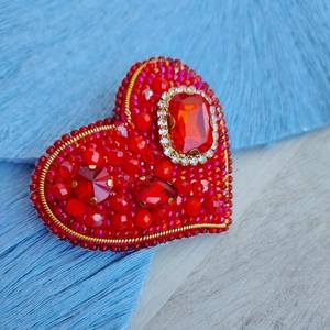 Beaded brooches Handmade designer brooch. High quality accessories. <b>Unique</b> design brooch. <b>Baby</b> shower best <b>gift</b>. - Product Image 4