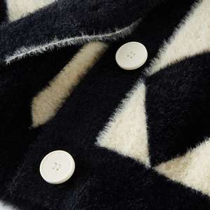 Suéteres Personalizados con Logotipo OEM y ODM para Hombre, Suéter de Punto Jacquard de Manga Larga, Suéter de Punto de Algodón de Diseño, Cárdigan de Invierno para Hombre - Product Image 2