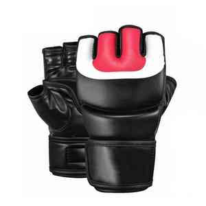 Vente en gros de gants de sparring MMA demi-doigts professionnels en cuir de haute qualité pour l'entraînement au combat conçus pour la boxe d'arts martiaux - Product Image 4