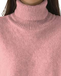 Customized Women Pink Turtleneck Sweater Wool Acrylic Knit Pullover Long Sleeve Winter Custom Manufacturer OEM Wholesale Design - Product Image 4