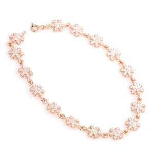 Pulsera de Plata de Ley 925 con Diseño de Copo de Nieve, Bisel Redondo Blanco con Cristales - Product Image 6