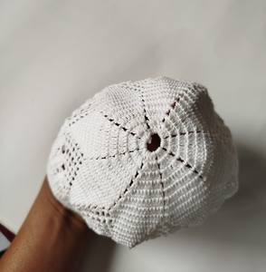 Namaz <b>Hijab</b> Hat KUFI Muslim Prayer <b>Cap</b> with Embroidery Boutique Crochet Design Cotton Islamic Hat for Men - Product Image 4