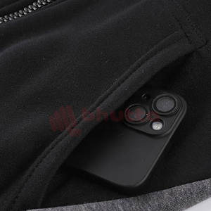 Black & <b>Grey</b> Oem Design Custom With Logo Printed Winter <b>Fleece</b> Sherpa Best Design Pullover Basics Cotton Blended Hoodie For <b>Men</b> - Product Image 5