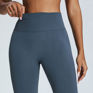 Gran oferta, mallas deportivas de Yoga de cintura alta cómodas para mujer, lo último en Spandex sólido, Material de nailon, entrenamiento, logotipo personalizable, colores - Product Image 6