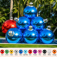 Grandes sphères gonflables décoratives de Noël, ballons miroir brillants, grandes boules miroir holographiques en PVC gonflables pour la décoration
