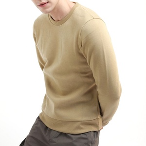 เสื้อสเวตเชิ้ตคอกลมสีกากีสำหรับผู้ชาย ทรงปกติ สวมใส่สบาย ผ้าถัก 100% ผ้าฝ้าย สีพื้น ระบายอากาศได้ดี น้ำหนัก 300 กรัม พิมพ์ลายดิจิทัล - Product Image 3