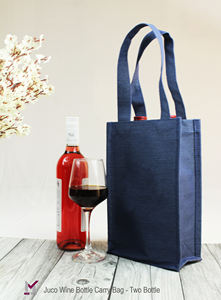 Eco Friendly Customized Jute Juco Canvas Wine <b>Bottle</b> Carrier <b>Bags</b> From Indian Manufacturer - Product Image 5