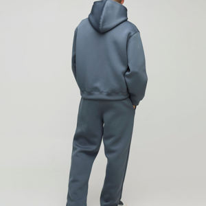 Ensemble de survêtement en molleton de polyester surdimensionné pour hommes, automne, tissu doux, écologique, anti-froissement, logo personnalisé, jogging haut de gamme - Product Image 3