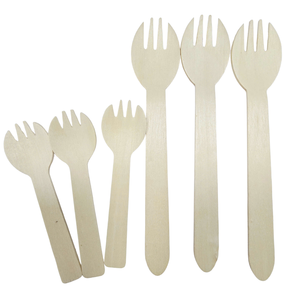 Vente chaude Ensemble de couverts jetables en bois biodégradable Couteaux de cuisine du fabricant Vdex Bloc Manche en bois Cuillère Fourchette - Product Image 1